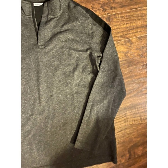 Calvin Klein Mens 1/4 Zip Long Sleeve Pullover Sweater Grey Size:L - Picture 2 of 6
